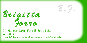 brigitta forro business card